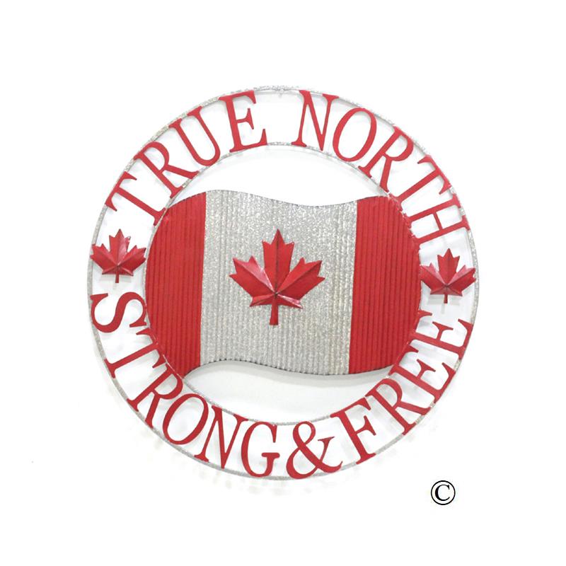 Canada True North Metal Sign large