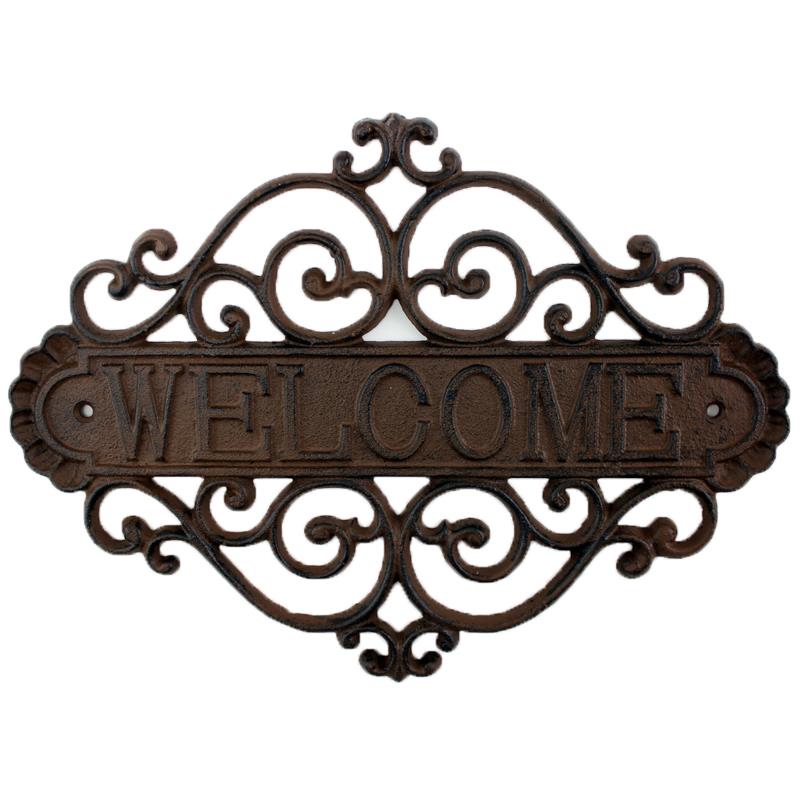 Welcome Sign Cast Iron