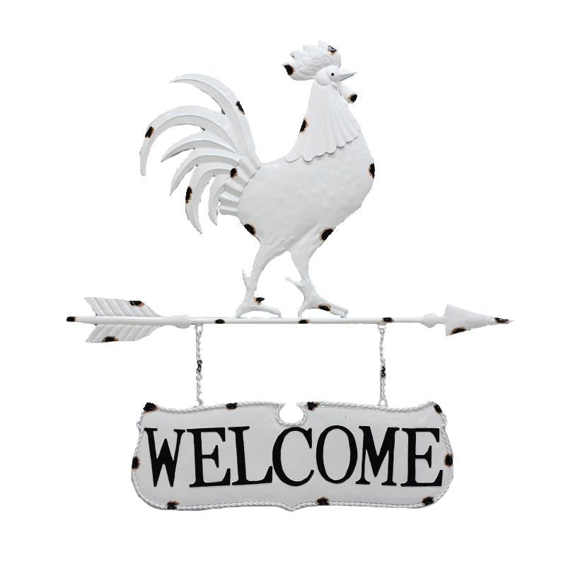 Rooster Welcome Wall Decor